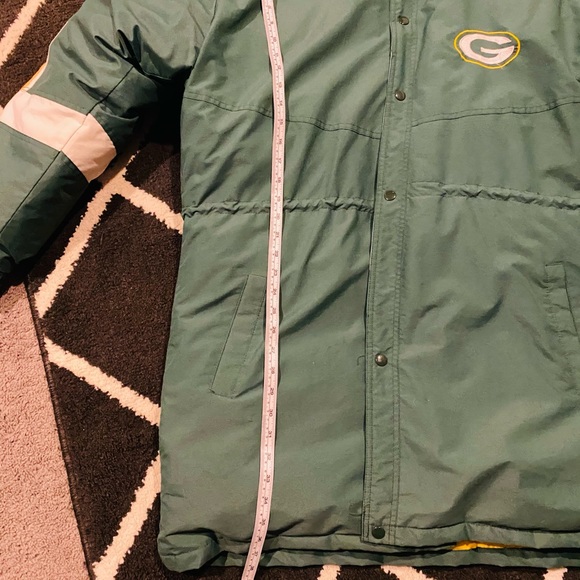 Vintage STARTER Green Bay Packers Long puffer Jacket - Picture 14 of 15